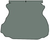 Molded Cut Pile Trunk Mat for 1994-2004 Ford Mustang [Mist Gray] - image 1