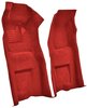 Molded Loop Front Interior Carpet for 1968 Chevrolet Corvette Coupe and Roadster [Automatic, Mass Backing, Red] - image 2