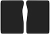 Molded Loop Floor Mats for 1971-1973 C/K Series Chevrolet and GMC Trucks [2-Piece, Automatic/4-Speed, High Tunnel, Black] - image 1