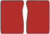 Molded Loop Floor Mats for 1971-1973 C/K Series Chevrolet and GMC Trucks [2-Piece, Automatic/4-Speed, High Tunnel, Red] - image 1