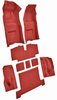 Molded Loop Complete Interior Carpet for 1968 Chevrolet Corvette Coupe & Roadster [Automatic, OE-Style Jute Backing, Red] - image 2