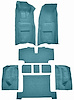 Molded Loop Complete Interior Carpet for 1968 Chevy Corvette Coupe & Roadster [Automatic, OE-Style Jute Backing, Medium Blue] - image 1