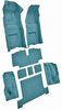 Molded Loop Complete Interior Carpet for 1968 Chevy Corvette Coupe & Roadster [Automatic, OE-Style Jute Backing, Medium Blue] - image 2