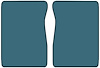 Molded Loop Floor Mats for 1971-1973 C/K Series Chevrolet and GMC Trucks [2-Piece, Automatic/4-Speed, High Tunnel, Medium Blue] - image 1