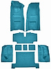 Molded Loop Complete Interior Carpet for 1968 Chevrolet Corvette Coupe & Roadster [Automatic, Mass Backing, Bright Blue] - image 1