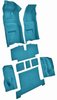 Molded Loop Complete Interior Carpet for 1968 Chevrolet Corvette Coupe & Roadster [Automatic, Mass Backing, Bright Blue] - image 2