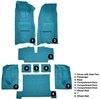 Molded Loop Complete Interior Carpet for 1968 Chevrolet Corvette Coupe & Roadster [Automatic, Mass Backing, Bright Blue] - image 4