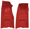 Molded Loop Front Interior Carpet for 1969 Chevrolet Corvette Coupe and Roadster [Automatic, Mass Backing, Red] - image 1