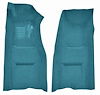 Molded Loop Front Interior Carpet for 1969-1970 Chevy Corvette Coupe and Roadster [Automatic, OE Jute Backing, Medium Blue] - image 1