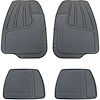 Carpet/Rubber Floor Mats Gray [Universal 4 Piece] - image 1