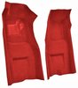 Molded Loop Front Interior Carpet for 1969-1970 Chevy Corvette Coupe and Roadster [Automatic, Mass Backing, Red] - image 2