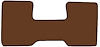 Molded Loop Floor Mats for 1971-1973 C Series Chevrolet and GMC Trucks [1-Piece, Automatic, Column Shift, Dark Saddle] - image 1