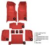 Molded Loop Complete Interior Carpet for 1969 Chevy Corvette Coupe & Roadster [Automatic, OE-Style Jute Backing, Red] - image 4
