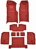 Molded Loop Complete Interior Carpet for 1969 Chevy Corvette Coupe & Roadster [Automatic, Mass Backing, Red] - image 1
