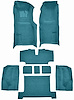 Molded Loop Complete Interior Carpet for 1969 Chevy Corvette Coupe & Roadster [Automatic, Mass Backing, Medium Blue] - image 1