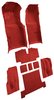 Molded Loop Complete Interior Carpet for 1969-1970 Chevy Corvette Coupe & Roadster [Automatic, OE-Style Jute Backing, Red] - image 2