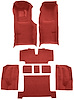 Molded Loop Complete Interior Carpet for 1969-1970 Chevy Corvette Coupe & Roadster [Automatic, Mass Backing, Red] - image 1