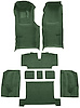 Molded Loop Complete Interior Carpet for 1969-1970 Chevy Corvette Coupe & Roadster [Automatic, Mass Backing, Dark Green] - image 1