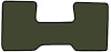 Molded Loop Floor Mats for 1971-1973 C Series Chevrolet and GMC Trucks [1-Piece, Automatic, Column Shift, Olive] - image 1