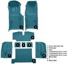 Molded Loop Complete Interior Carpet for 1969-1970 Chevy Corvette Coupe & Roadster [Automatic, Mass Backing, Medium Blue] - image 4