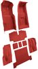 Molded Loop Complete Interior Carpet for 1969 Chevy Corvette Coupe & Roadster [4-Speed, OE-Style Jute Backing, Red] - image 2