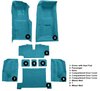 Molded Loop Complete Interior Carpet for 1969 Chevy Corvette Coupe & Roadster [4-Speed, OE-Style Jute Backing, Bright Blue] - image 4