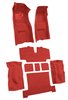 Molded Loop Complete Interior Carpet for 1969-1970 Chevy Corvette Coupe & Roadster [4-Speed, OE-Style Jute Backing, Red] - image 2