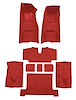 Molded Loop Complete Interior Carpet for 1969-1970 Chevy Corvette Coupe & Roadster [4-Speed, Mass Backing, Red] - image 1