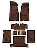 Molded Loop Complete Interior Carpet for 1969-1970 Chevy Corvette Coupe & Roadster [4-Speed, Mass Backing, Dark Brown] - image 1