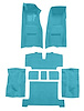 Molded Loop Complete Interior Carpet for 1969-1970 Chevy Corvette Coupe & Roadster [4-Speed, Mass Backing, Bright Blue] - image 1