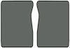 Molded Cut Pile Floor Mats for 1974 C/K Series Chevrolet and GMC Trucks [2-Piece, Automatic/4-Speed, Dark Gray] - image 1