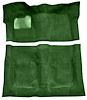 Molded Loop Carpet Fits Select 1973 Buick, Chevrolet, GMC, Oldsmobile, Pontiac A-Body [OE-Style Backing, Auto Trans, Dark Green] - image 1