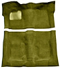 Molded Loop Carpet Fits Select 1973 Buick, Chevrolet, GMC, Oldsmobile, Pontiac A-Body [OE-Style Backing, Auto Trans, Ivy Gold] - image 1