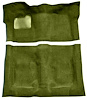 Molded Loop Carpet Fits Select 1973 Buick, Chevrolet, GMC, Oldsmobile, Pontiac A-Body [Mass Backing, Auto Trans, Moss Green] - image 1