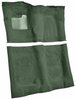 Molded Cut Pile Carpet for 1974-1975 Chevrolet El Camino, Malibu, Pontiac LeMans [OE-Style Backing, 4-Speed, Sage Green] - image 2