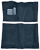 Molded Cut Pile Carpet for 1974-1975 Chevrolet El Camino, Malibu, Pontiac LeMans [OE-Style Backing, 4-Speed, Dark Blue] - image 1