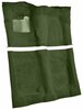 Molded Cut Pile Carpet for 1974-1975 Chevrolet El Camino, Malibu, Pontiac LeMans [OE-Style Backing, 4-Speed, Willow Green] - image 2