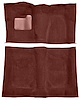 Molded Cut Pile Carpet for 1974-1975 Chevrolet El Camino, Malibu, Pontiac LeMans [Mass Backing, 4-Speed, Oxblood] - image 1