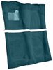 Molded Cut Pile Carpet for 1974-1975 Chevrolet El Camino, Malibu, Pontiac LeMans [Mass Backing, 4-Speed, Blue] - image 2