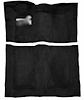 Molded Cut Pile Carpet for 1976 Chevrolet El Camino, GMC Sprint [Mass Backing, Auto/4spd Trans, Black] - image 1