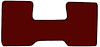 Molded Cut Pile Floor Mats for 1975-1980 C Series Chevrolet and GMC Trucks [1-Piece, Column Shift, Oxblood] - image 1