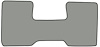 Molded Cut Pile Floor Mats for 1975-1980 C Series Chevrolet and GMC Trucks [1-Piece, Column Shift, Silver] - image 1