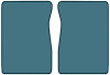 Molded Cut Pile Floor Mats for 1981-1986 C/K Series Chevrolet and GMC Trucks [2-Piece, Automatic/4-Speed, Blue]