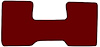 Molded Cut Pile Floor Mats for 1981-1986 C Series Chevrolet and GMC Trucks [1-Piece, Column Shift, Dark Red] - image 1