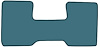 Molded Cut Pile Floor Mats for 1981-1986 C Series Chevrolet and GMC Trucks [1-Piece, Column Shift, Blue] - image 1