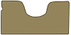 Molded Loop Floor Mats for 1967-1970 C Series Chevrolet and GMC Trucks [1-Piece, Automatic, Column Shift, Fawn Sandalwood] - image 1