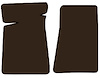 Molded Cut Pile Floor Mats for 1978-1987 Chevrolet El Camino, GMC Caballero [2-Piece, Dark Briar Brown] - image 1
