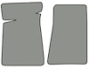 Molded Cut Pile Floor Mats for 1978-1987 Chevrolet El Camino, GMC Caballero [2-Piece, Silver] - image 1