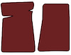 Molded Cut Pile Floor Mats for 1978-1987 Chevrolet El Camino, GMC Caballero [2-Piece, Maroon] - image 1