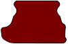 Molded Cut Pile Trunk Mat for 1979-1993 Ford Mustang [Red] - image 1